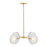 Designers Fountain Sky Fall 4 Light Chandelier, Gold/Fluted