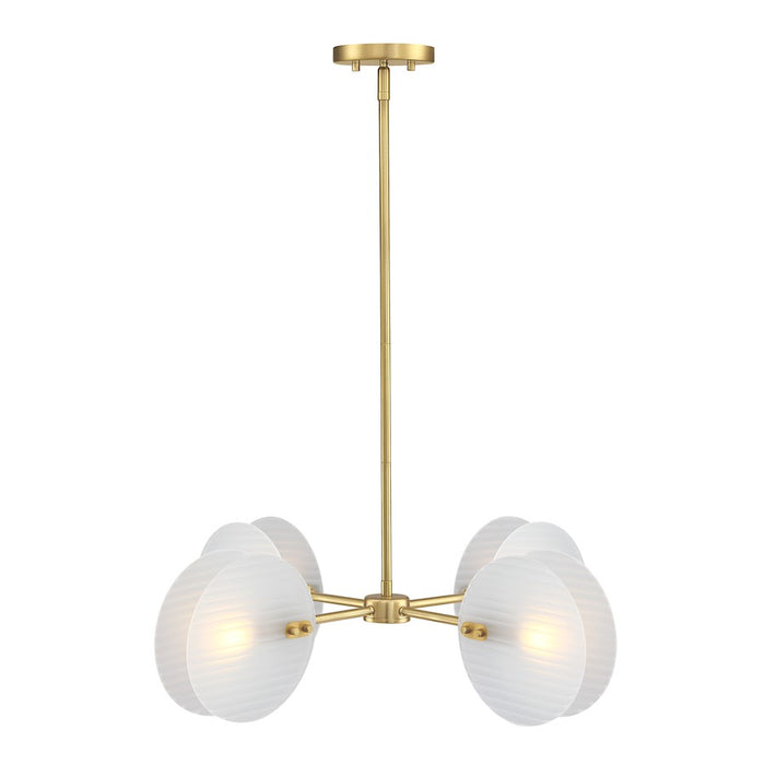 Designers Fountain Sky Fall 4 Light Chandelier, Gold/Fluted