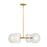 Designers Fountain Sky Fall 4 Light Chandelier, Gold/Fluted