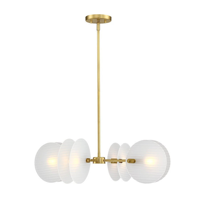 Designers Fountain Sky Fall 4 Light Chandelier, Gold/Fluted