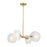 Designers Fountain Sky Fall 4 Light Chandelier, Gold/Fluted