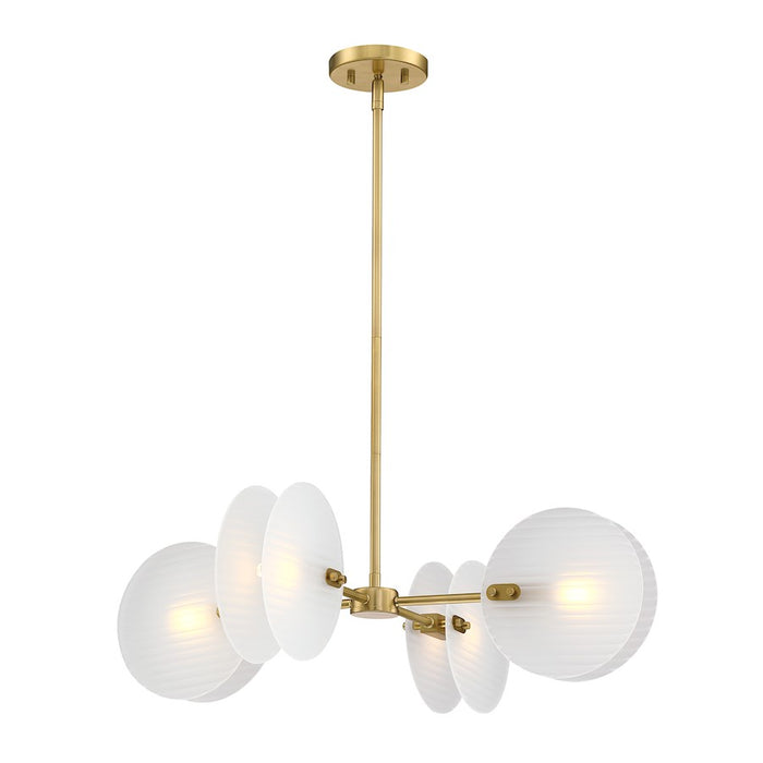 Designers Fountain Sky Fall 4 Light Chandelier, Gold/Fluted