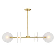 Designers Fountain Sky Fall 4 light Island Pendant, Gold/Fluted - D311C-IS-BG