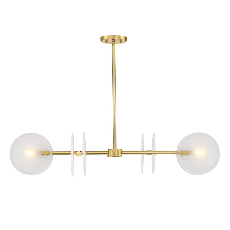 Designers Fountain Sky Fall 4 light Island Pendant, Gold/Fluted - D311C-IS-BG