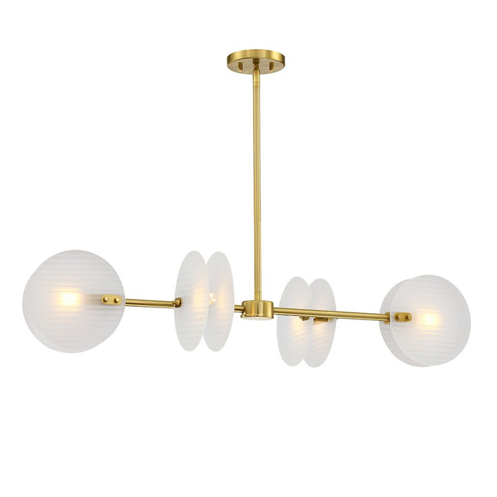 Designers Fountain Sky Fall 4 Light Island Pendant, Gold/Fluted