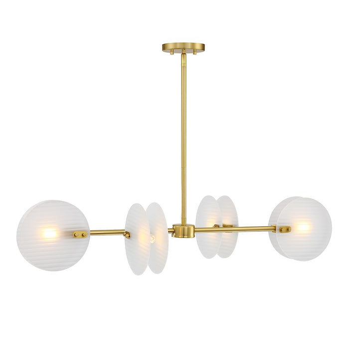 Designers Fountain Sky Fall 4 Light Island Pendant, Gold/Fluted