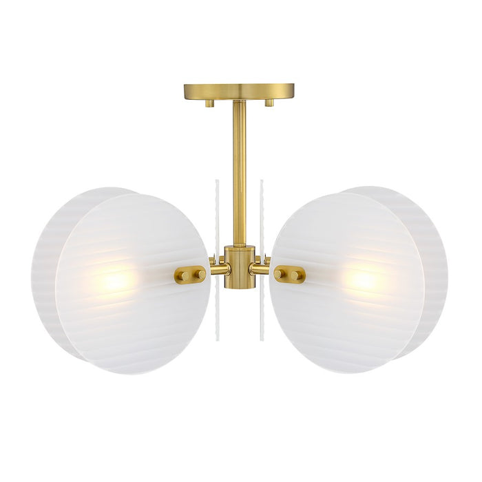 Designers Fountain Sky Fall 3 Light Semi Flush, Gold/Etched Fluted - D311C-SF-BG