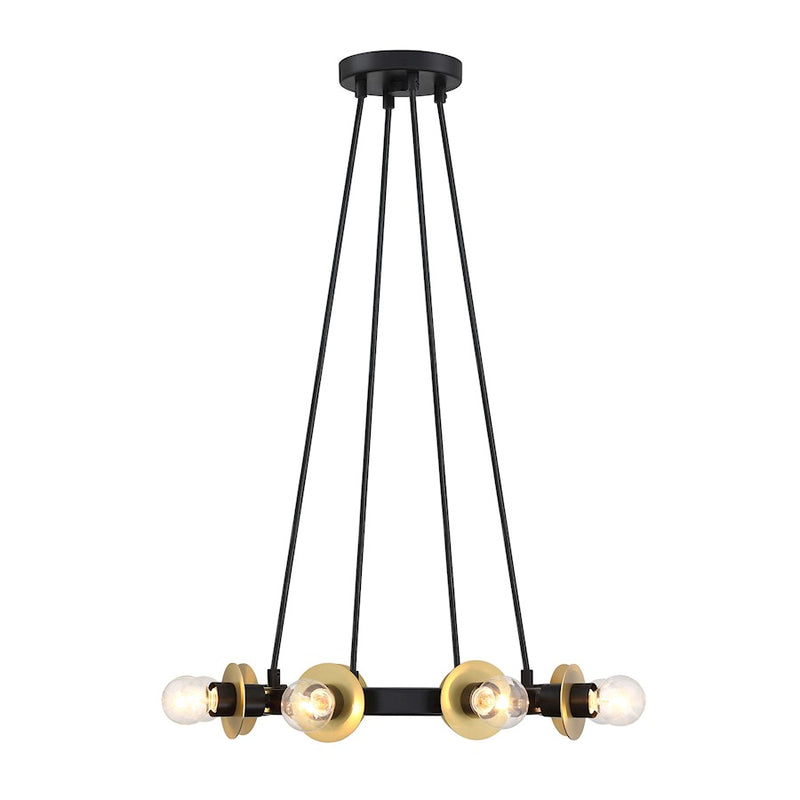 Designers Fountain Harmoni 8 Light Semi Flush Mount, Matte Black