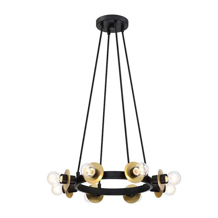 Designers Fountain Harmoni 8 Light Semi Flush Mount, Matte Black