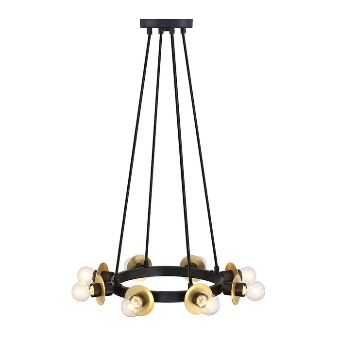 Designers Fountain Harmoni 8 Light Semi Flush Mount, Matte Black