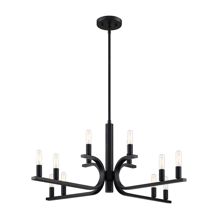 Designers Fountain Skye 12 Light Chandelier, Matte Black