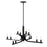 Designers Fountain Skye 12 Light Chandelier, Matte Black