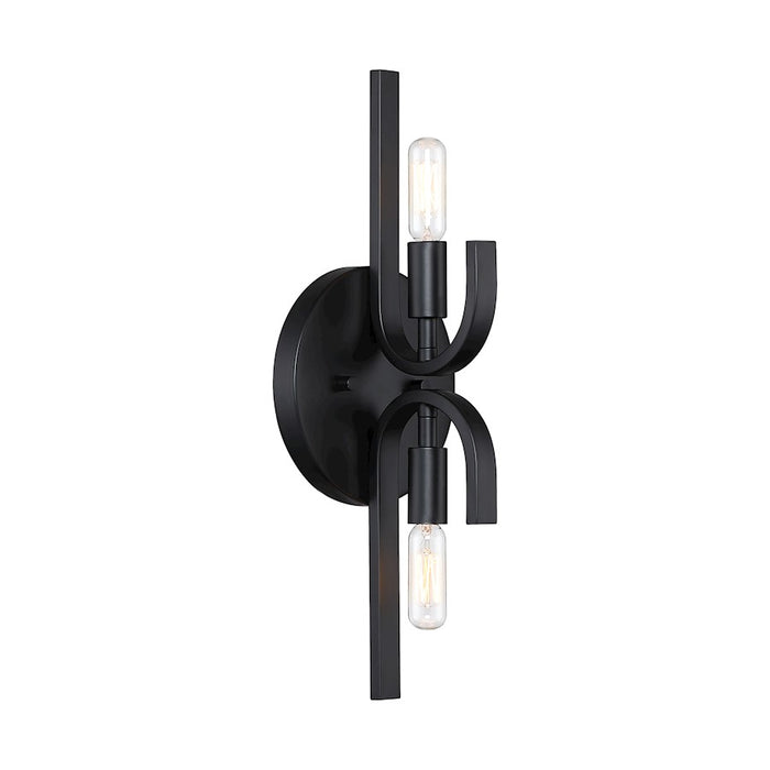 Designers Fountain Skye 2 Light Wall Sconce, Matte Black