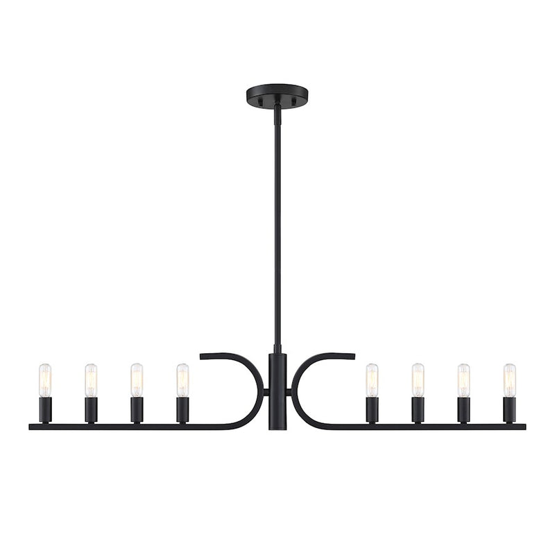 Designers Fountain Skye 8 light Island Pendant, Matte Black - D314C-IS-MB