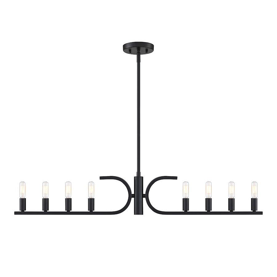 Designers Fountain Skye 8 light Island Pendant, Matte Black - D314C-IS-MB