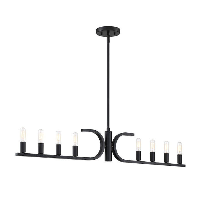 Designers Fountain Skye 8 Light Island Pendant, Matte Black