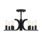Designers Fountain Skye 8 light Semi Flush Mount, Matte Black - D314C-SF-MB