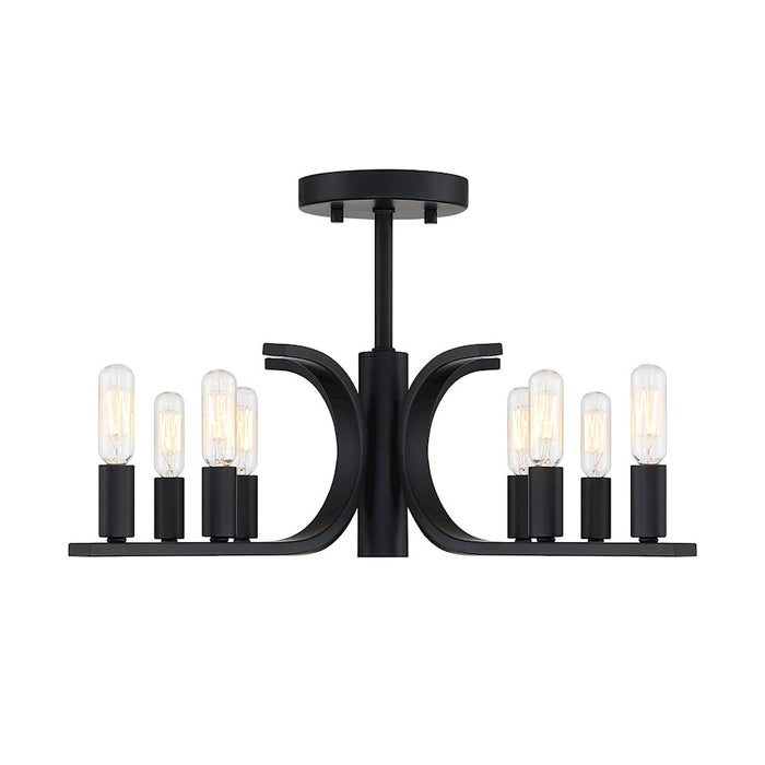 Designers Fountain Skye 8 light Semi Flush Mount, Matte Black - D314C-SF-MB