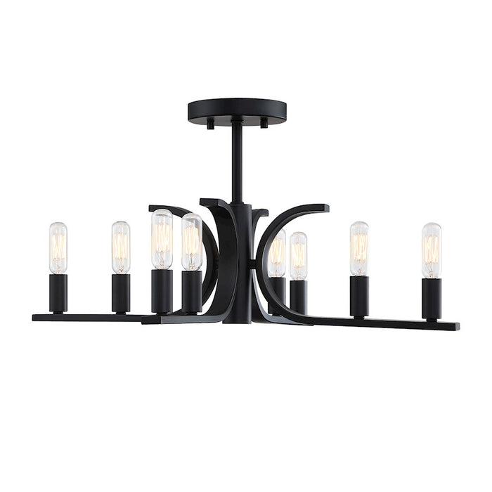 Designers Fountain Skye 8 Light Semi Flush Mount, Matte Black