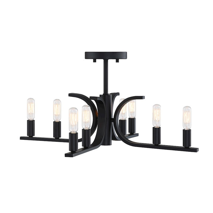 Designers Fountain Skye 8 Light Semi Flush Mount, Matte Black