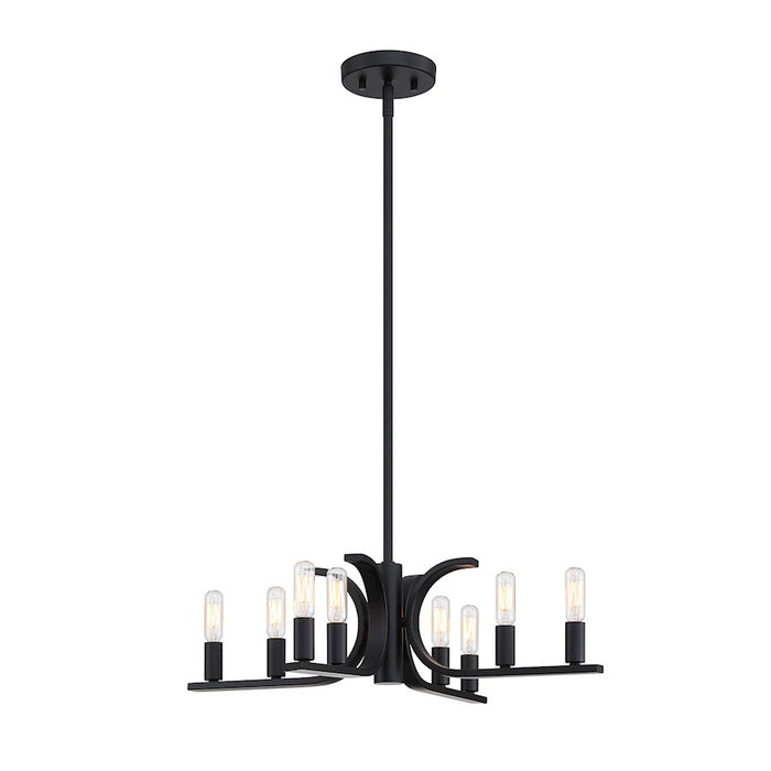 Designers Fountain Skye 8 Light Semi Flush Mount, Matte Black