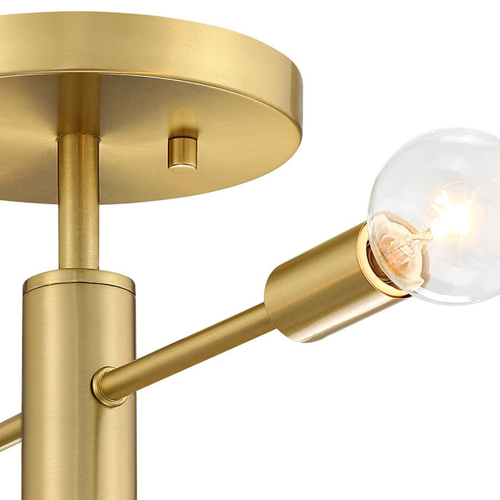 Designers Fountain Arlo 4 Light Semi Flush Mount, Brushed Gold