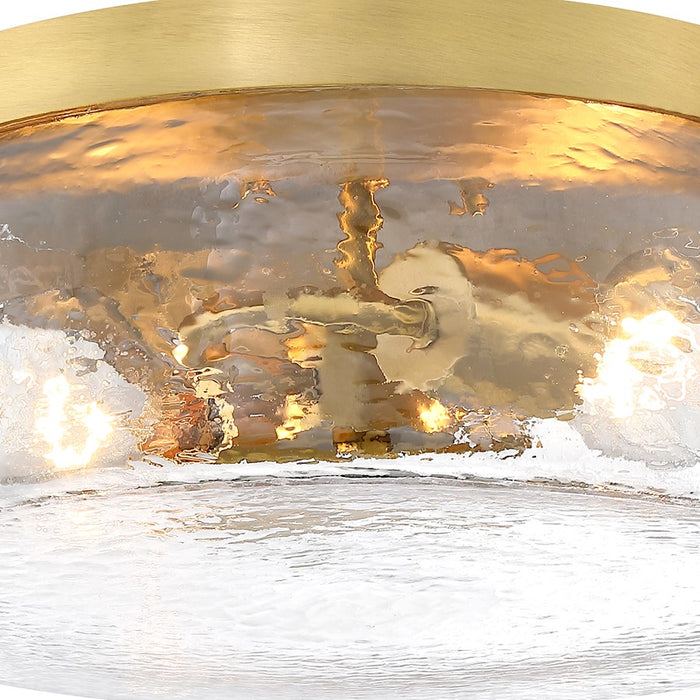 Designers Fountain Rose Marie 2 Light Island Flush, Gold/Rippled