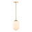 Designers Fountain Noor 1 Light Pendant, Brushed Gold/Etched Opal - D324M-8P-BG