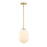 Designers Fountain Noor 1 Light Pendant, Brushed Gold/Etched Opal