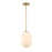 Designers Fountain Noor 1 Light Pendant, Brushed Gold/Etched Opal