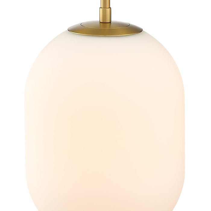 Designers Fountain Noor 1 Light Pendant, Brushed Gold/Etched Opal