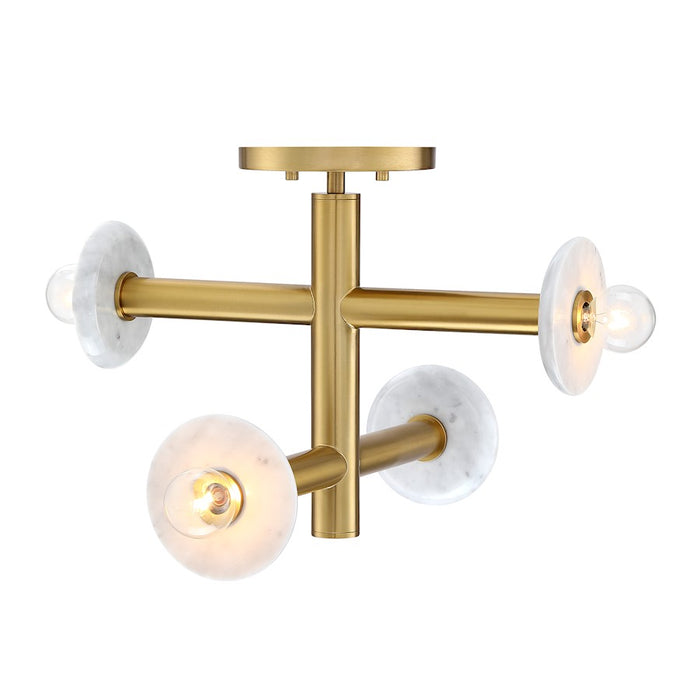 Designers Fountain Fina 4 Light Semi Flush Mount, Brushed Gold