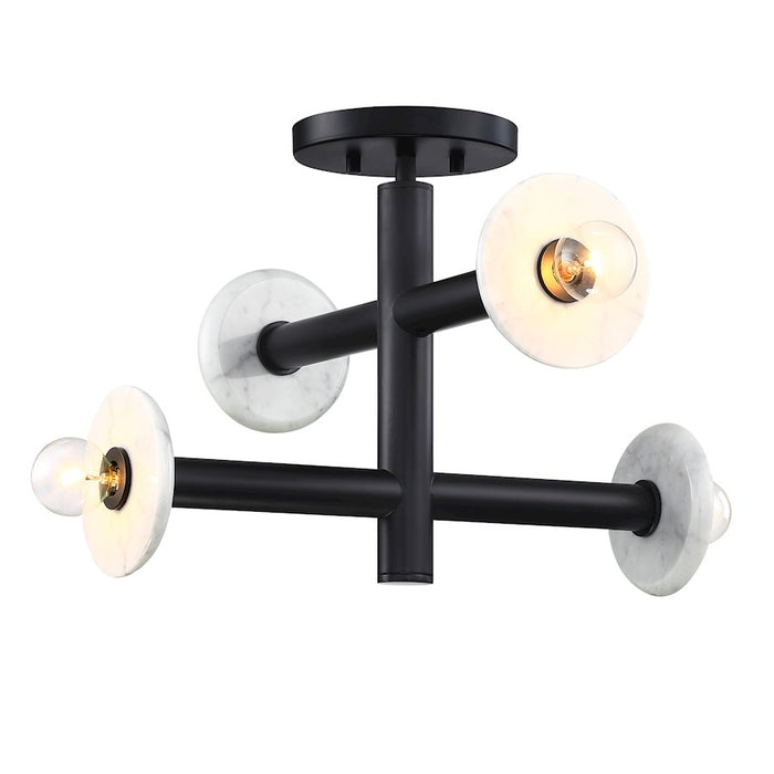 Designers Fountain Fina 4 Light Semi Flush Mount, Matte Black