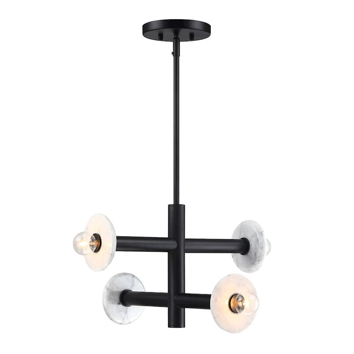 Designers Fountain Fina 4 Light Semi Flush Mount, Matte Black