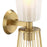 Designers Fountain Liana 2 Light Sconce, Gold/Etched/Wire Cage