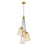 Designers Fountain Liana 4 Light Chandelier, Gold/Etched/Wire