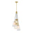 Designers Fountain Liana 4 Light Chandelier, Gold/Etched/Wire