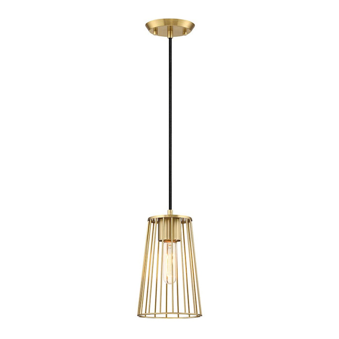 Designers Fountain Liana 1 Light Pendant, Gold/Wire Cage Shade