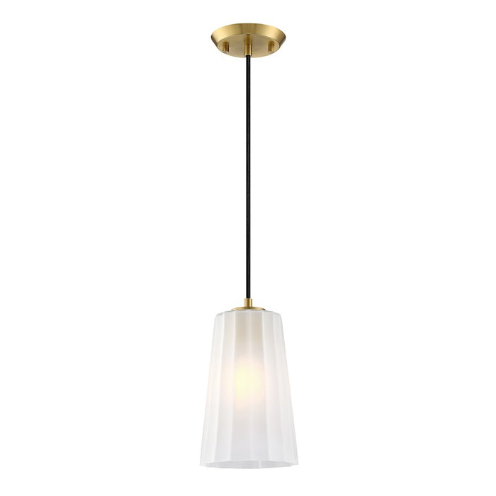 Designers Fountain Liana 1 Light Pendant, Gold/Etched