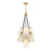 Designers Fountain Liana 7 Light Chandelier, Gold/Etched/Wire