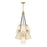 Designers Fountain Liana 7 Light Chandelier, Gold/Etched/Wire