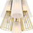 Designers Fountain Liana 7 Light Chandelier, Gold/Etched/Wire