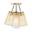 Designers Fountain Liana 4 Light Semi Flush, Gold/Etched/Wire Cage