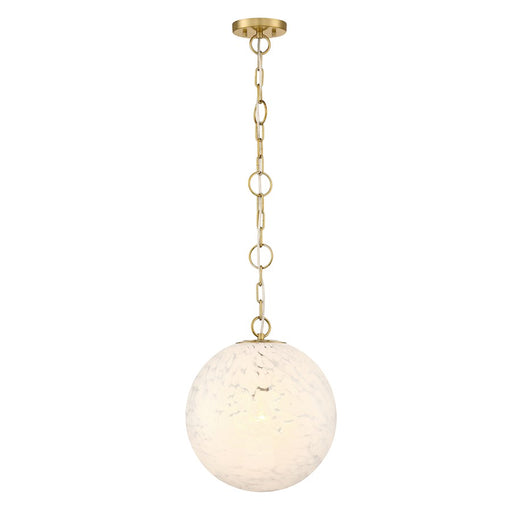 Designers Fountain Wine Flower 1 Light 16.25" Pendant, Gold/White