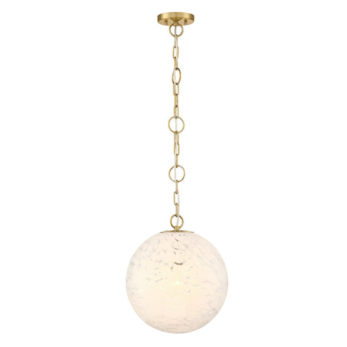 Designers Fountain Wine Flower 1 Light 16.25" Pendant, Gold/White