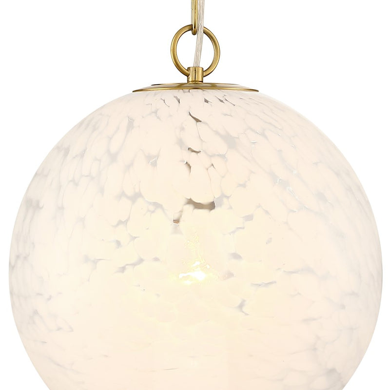 Designers Fountain Wine Flower 1 Light 16.25" Pendant, Gold/White