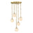 Designers Fountain Wine Flower 5 Light Chandelier, Gold/White Art - D329M-5CH-BG