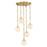 Designers Fountain Wine Flower 5 Light Chandelier, Gold/White Art