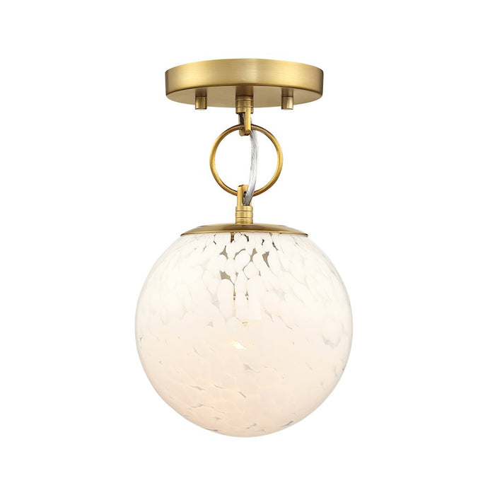 Designers Fountain Wine Flower 1 Light Semi Flush, Gold/White Art