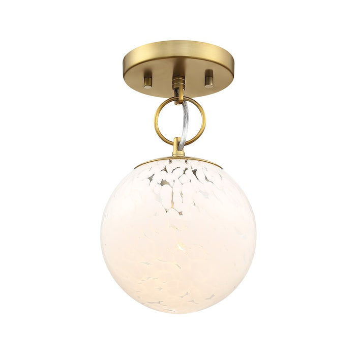 Designers Fountain Wine Flower 1 Light Semi Flush, Gold/White Art